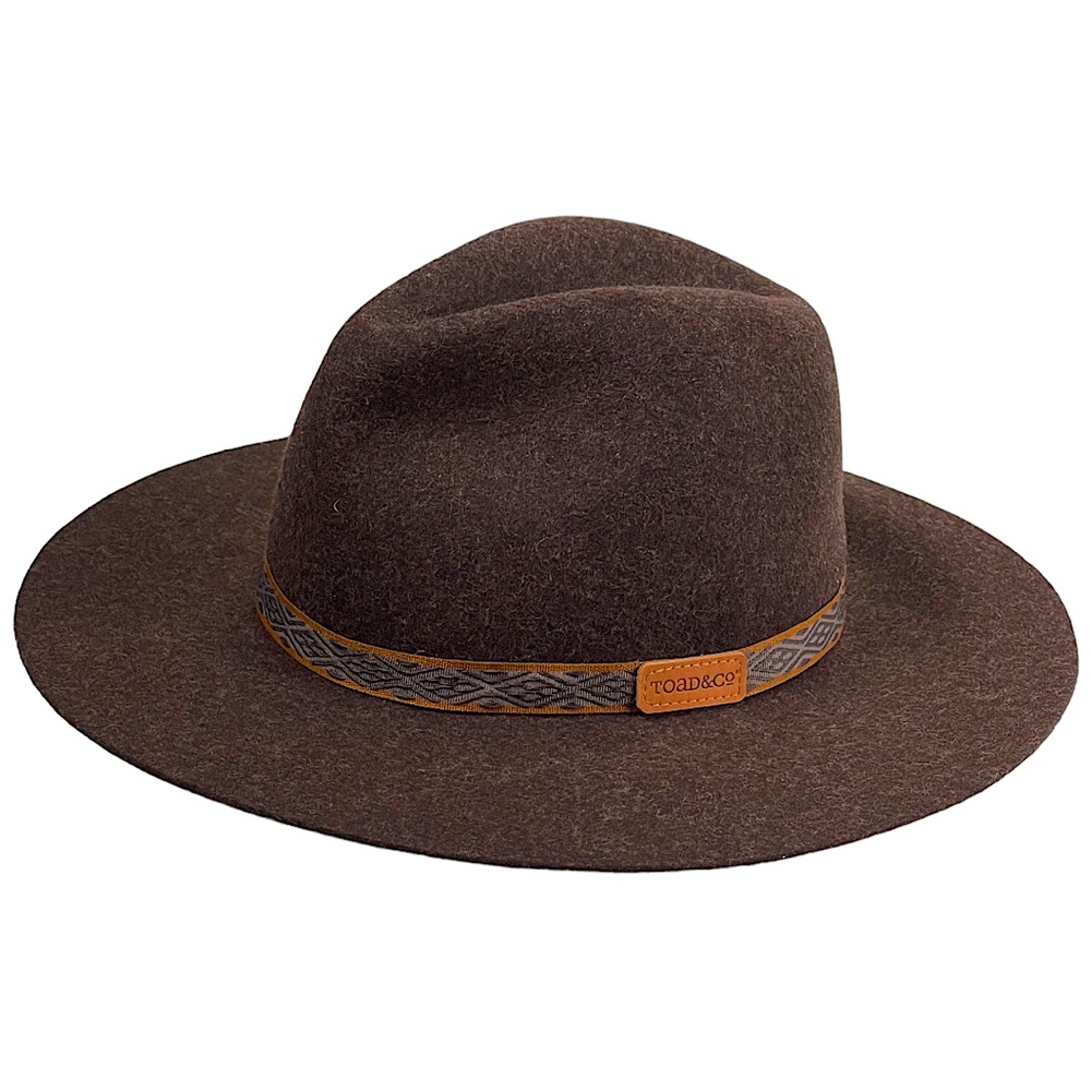 Toad&Co women’s 100% wool brown bohemian traveller brim hat
